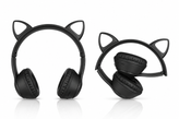 هدفون بی سیم طرح گربه مدل MZ-023 با گوشهای چراغدار (RGB)