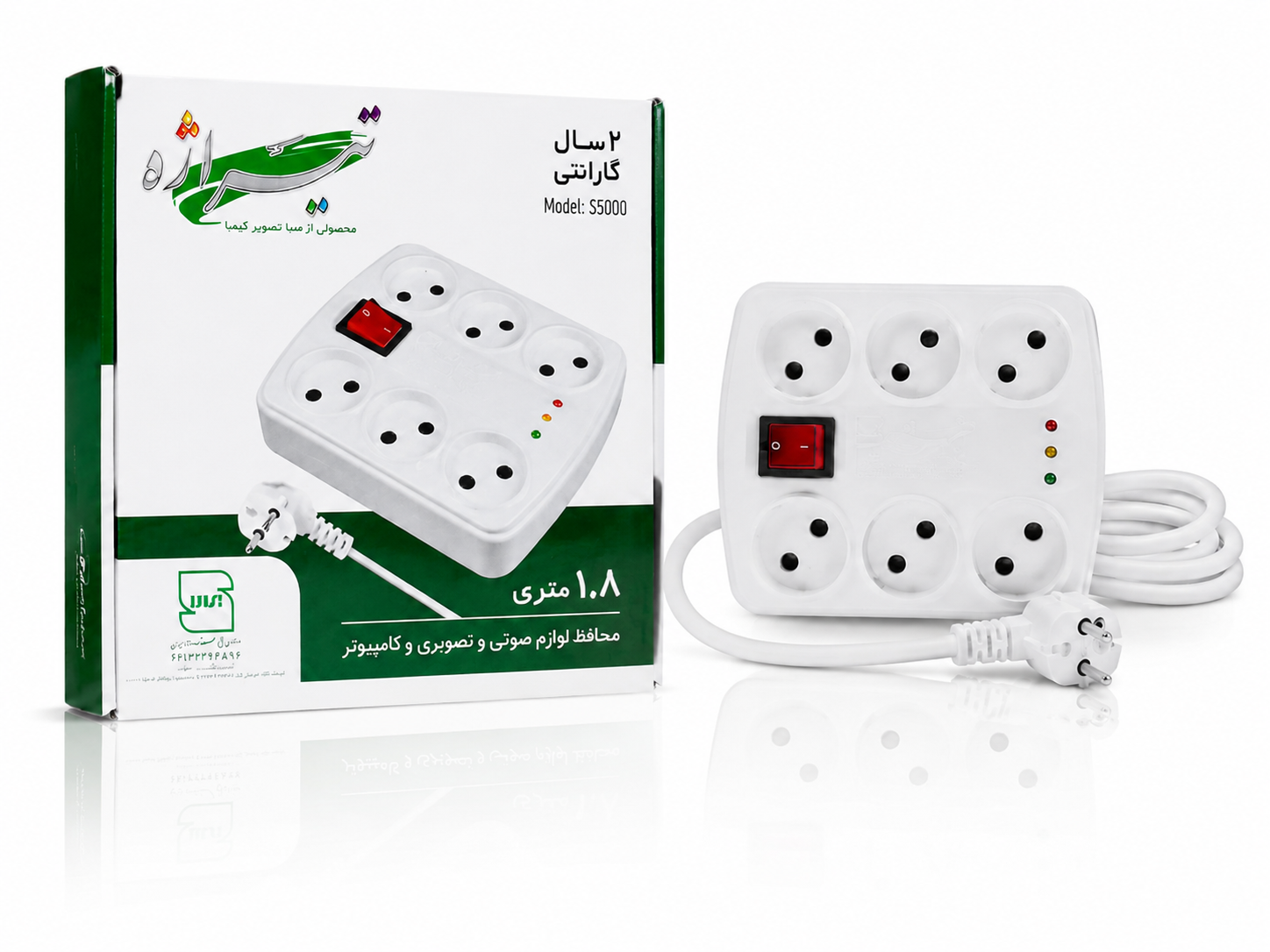 محافظ و چندراهی لوازم صوتی و تصویری و کامپیوتر تیراژه کابل 1/8 متری