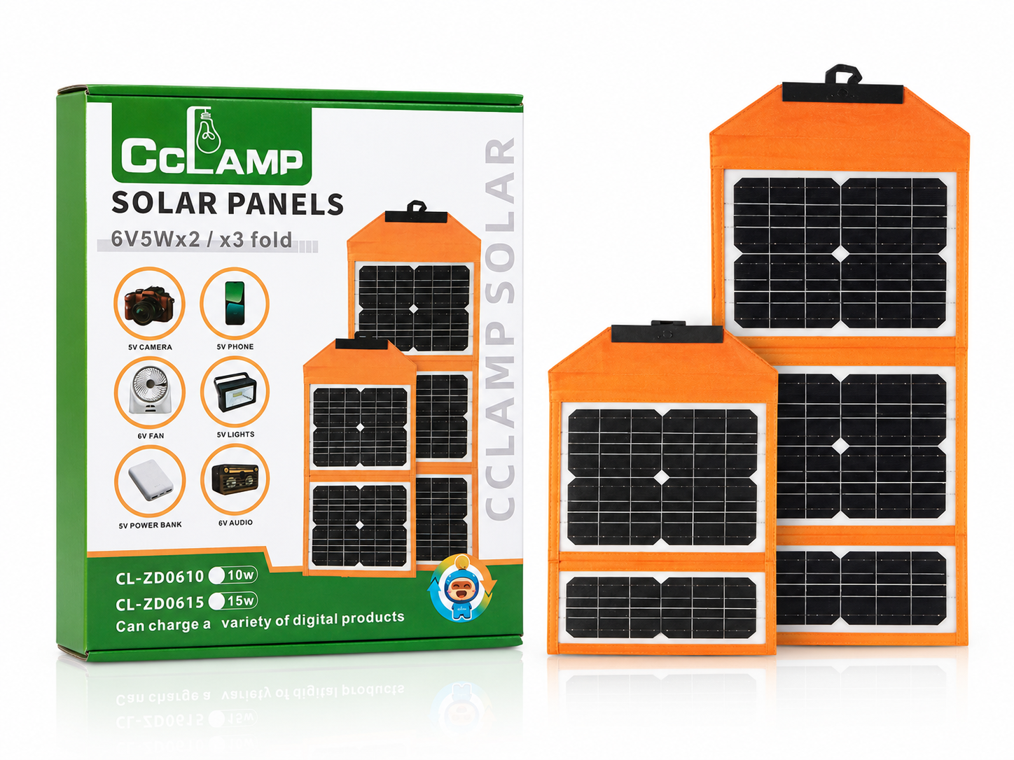 پنل خورشیدی تاشو CCLAMP مدل CL-ZD0615 15 وات