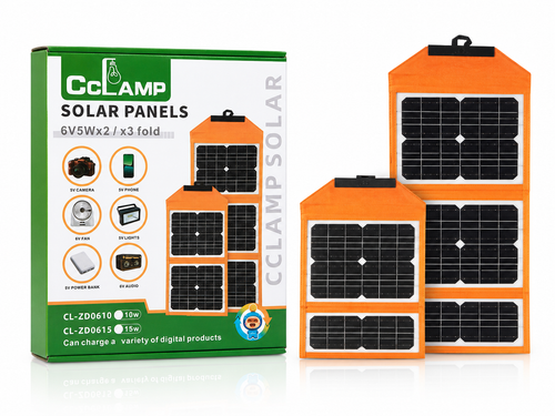 پنل خورشیدی تاشو CCLAMP مدل CL-ZD0615 15 وات