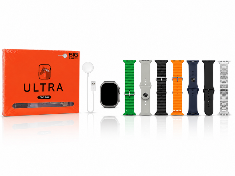 ساعت هوشمند مدل Ultra - همراه با بندهای متنوع و شارژر