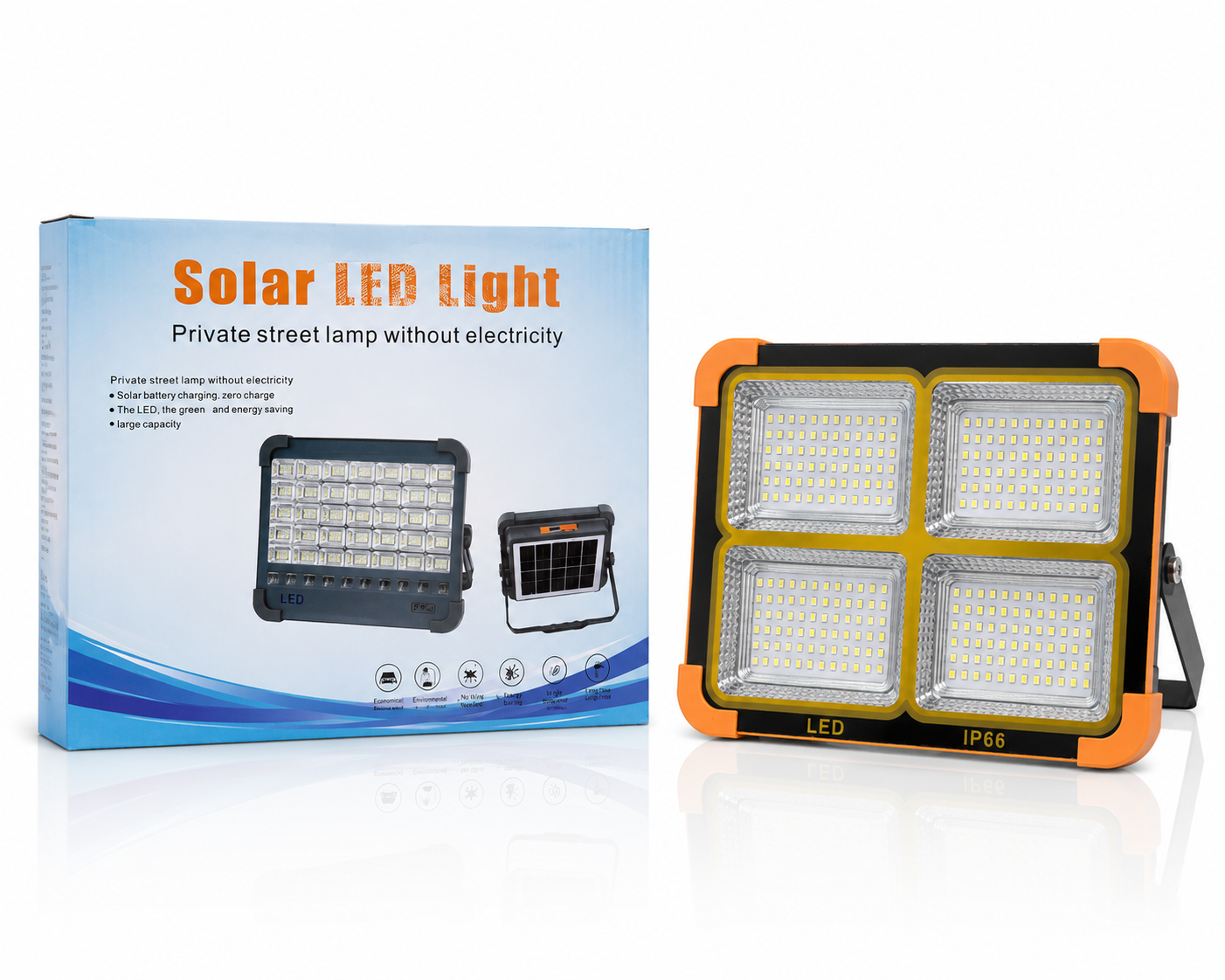 پروژکتور خورشیدی LED چهار پنل