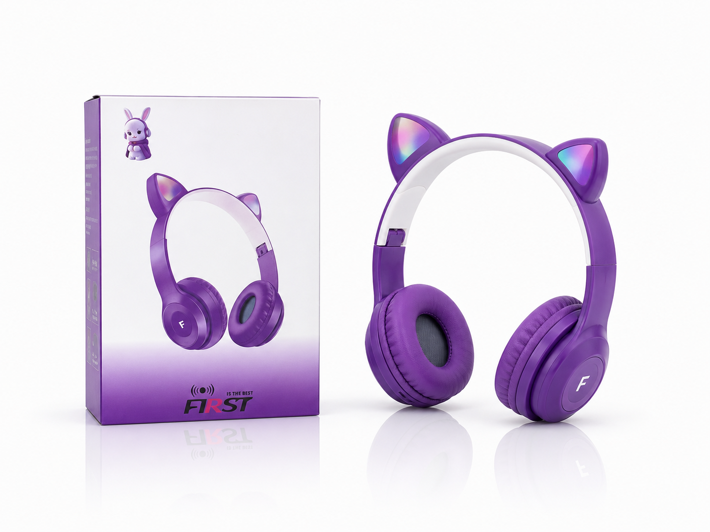 هدفون بلوتوثی گربه‌ای FIRST مدل Cat Ear
