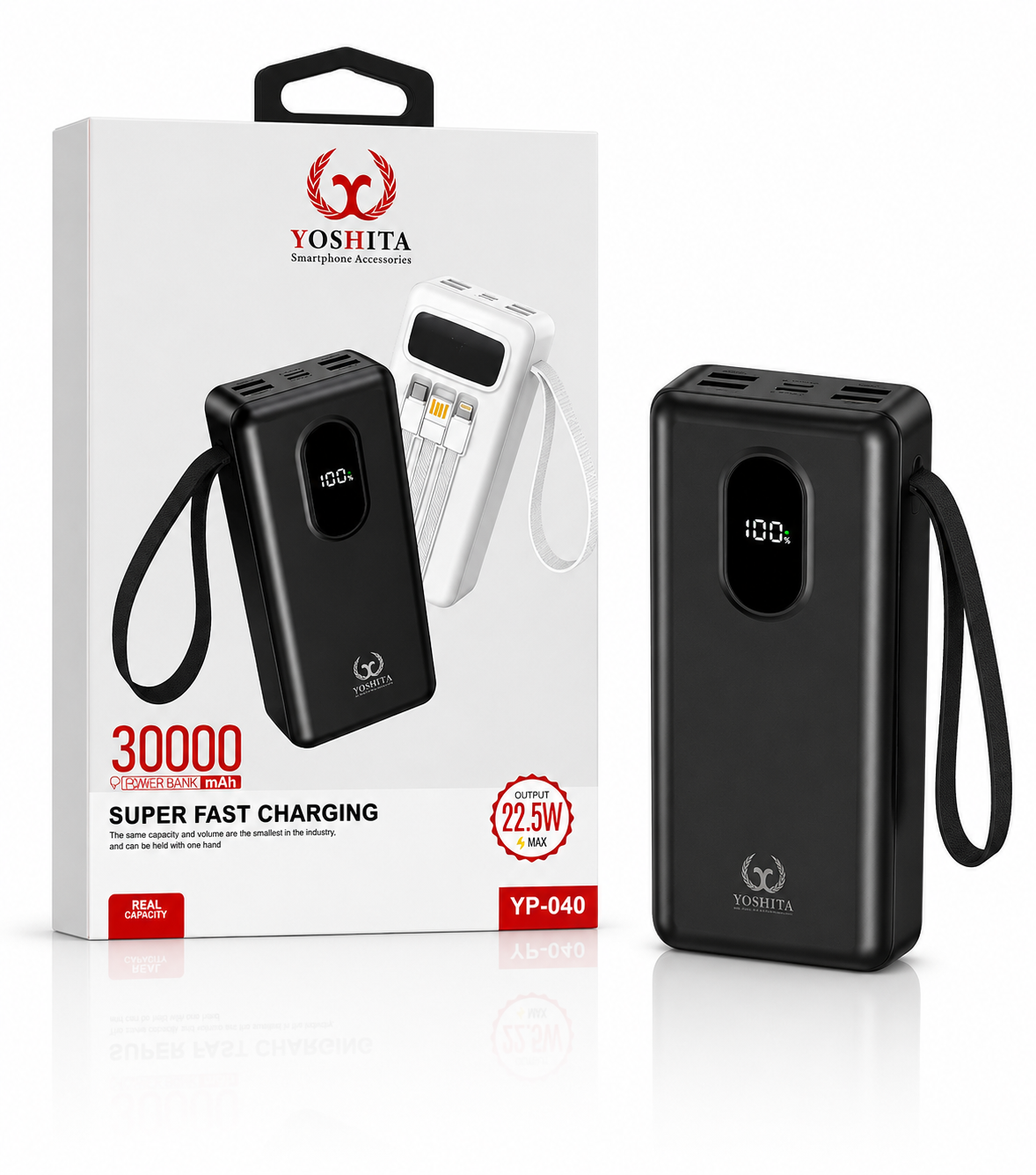 پاوربانک یوشیتا مدل YP-040 ظرفیت 30000 میلی‌آمپر ساعت