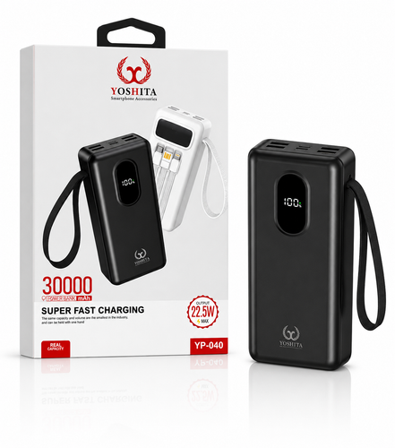 پاوربانک یوشیتا مدل YP-040 ظرفیت 30000 میلیآمپر ساعت