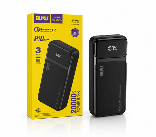 پاوربانک بوکو مدل MG-G104L ظرفیت 20000 میلیآمپر ساعت