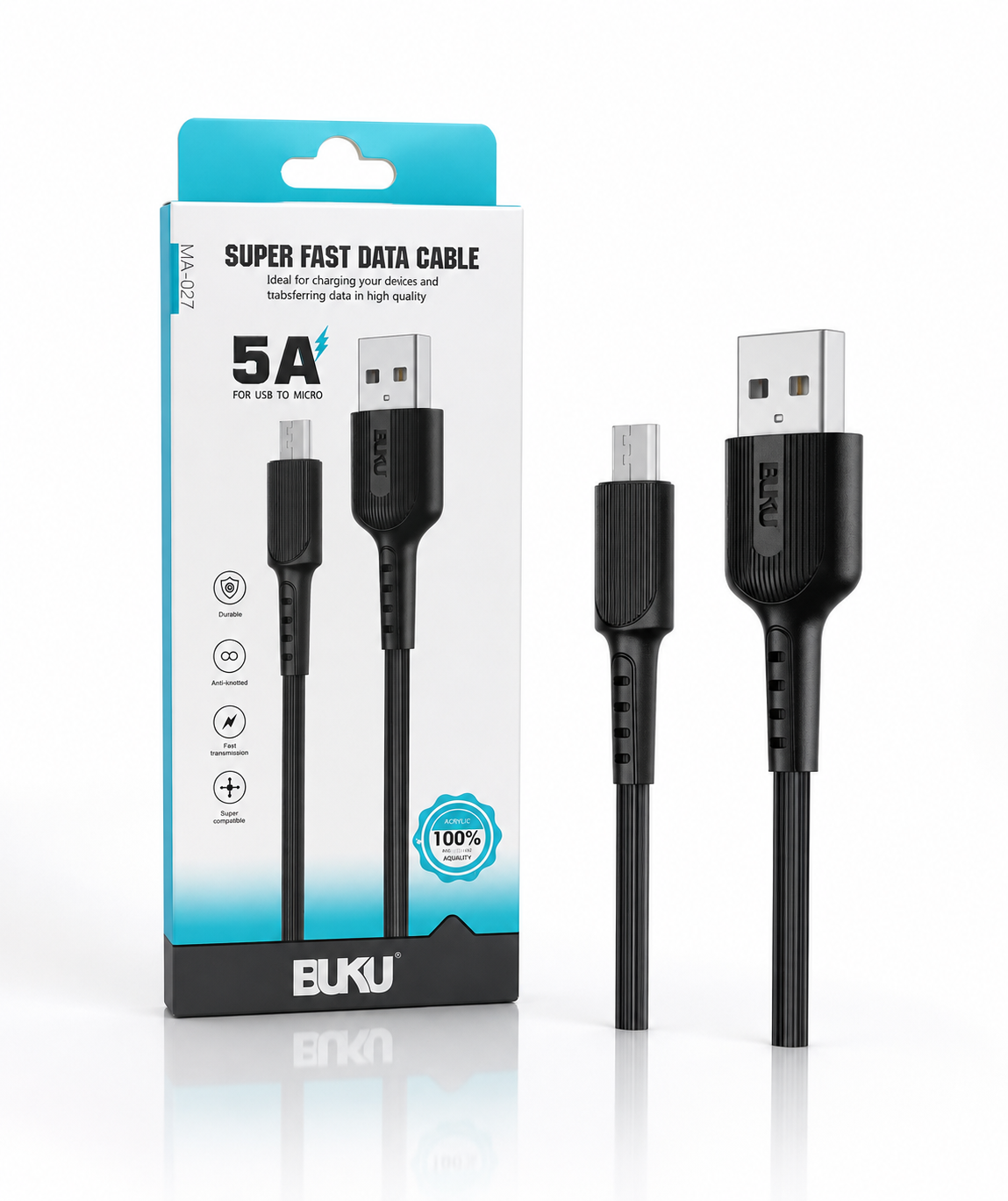 کابل شارژ و انتقال داده USB به Micro USB بوکو مدل MA-027 طول 1 متر