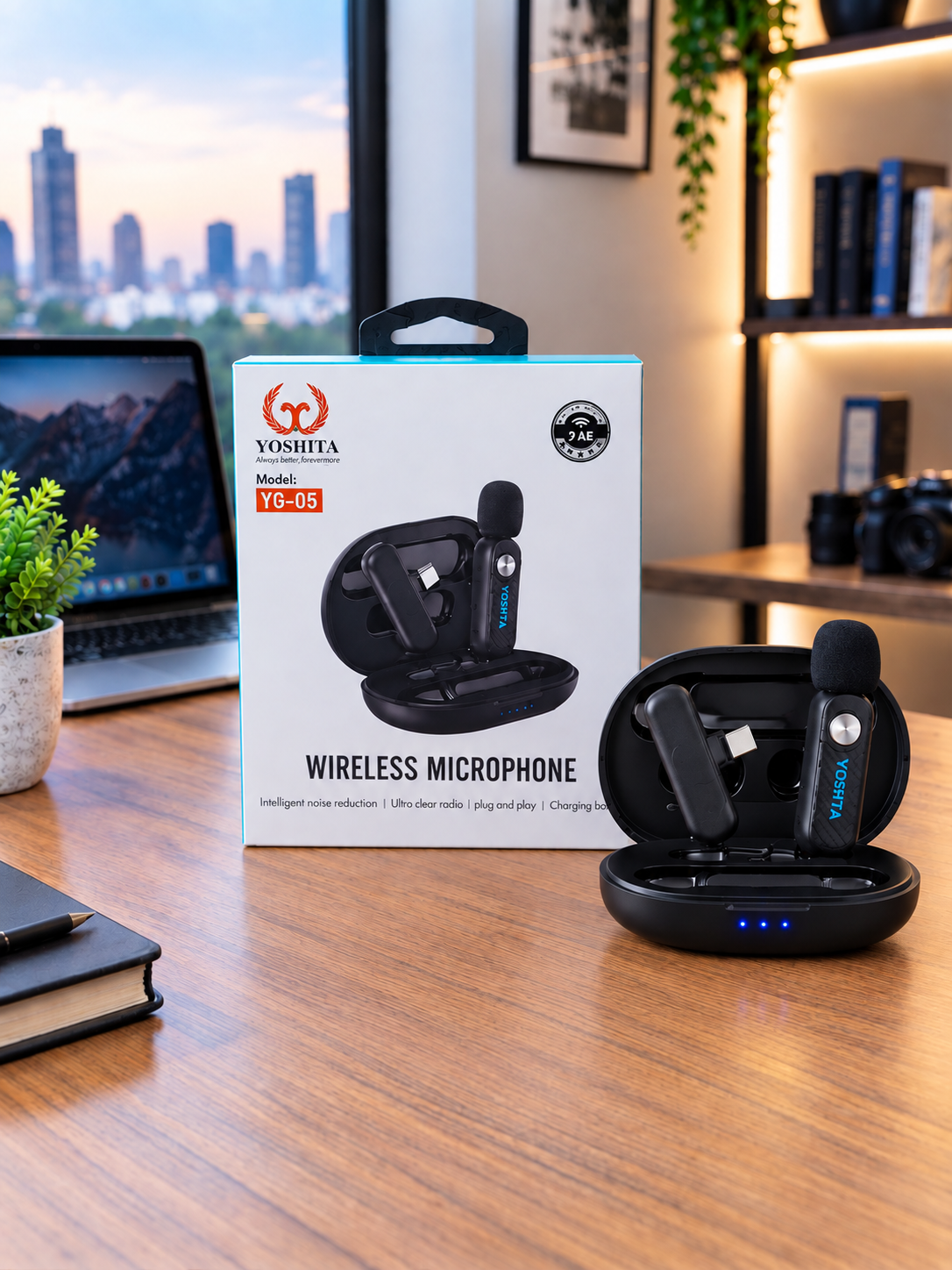 میکروفون یقه ای بی سیم یوشیتا مدل YG-05 تک کانال کیس‌دار