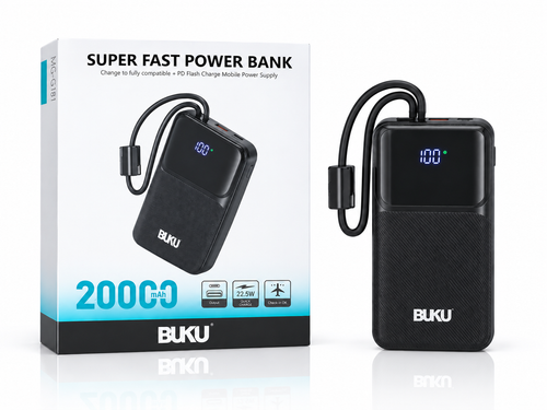 پاوربانک BUKU مدل MG-G181 ظرفیت 20000 میلیآمپر ساعت