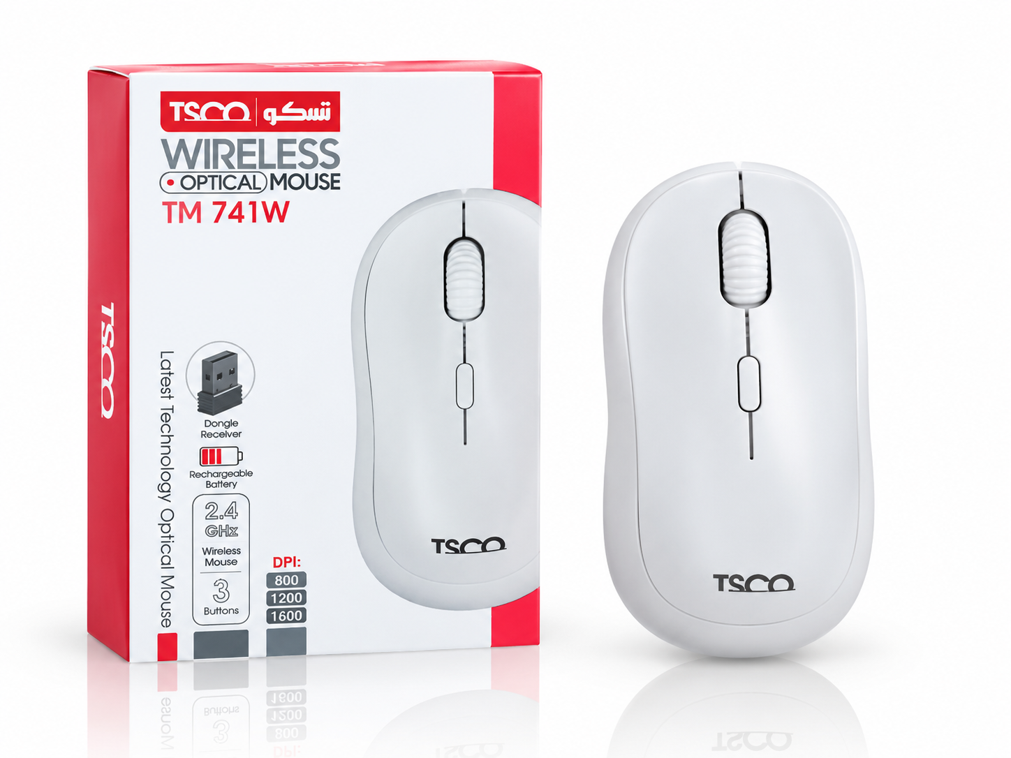 ماوس بی‌سیم تسکو مدل TM 741W