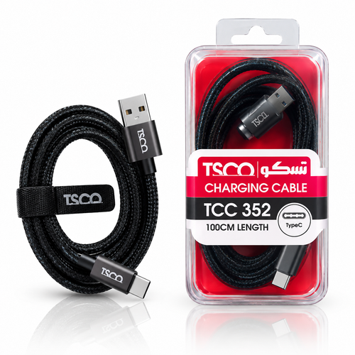 کابل شارژ تایپ سی تسکو مدل TCC 352 طول ۱ متر