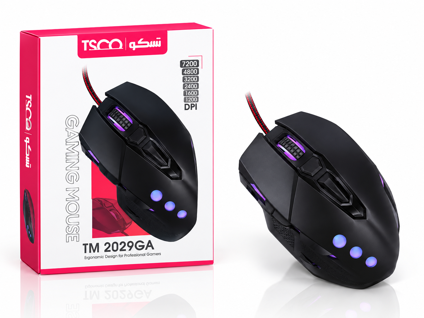 ماوس گیمینگ سیمی مدل TM 2029GA با نورپردازی RGB