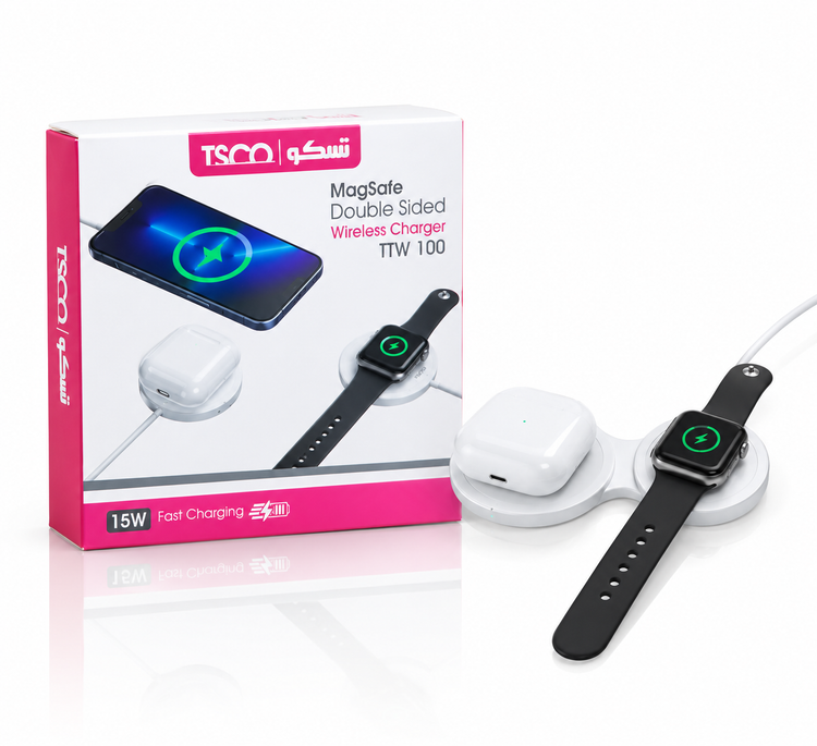 شارژر بیسیم دوطرفه تسکو مدل TTW 100
