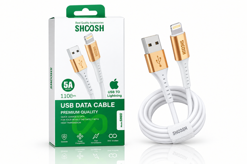 کابل شارژ و انتقال داده لایتنینگ شوش مدل SH-65i طول ۱۱۰ سانتیمتر
